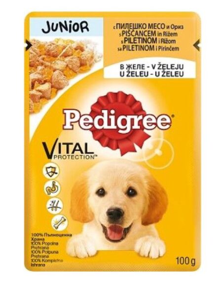 Пауч с пилешко месо и ориз за кучета Pedigree
